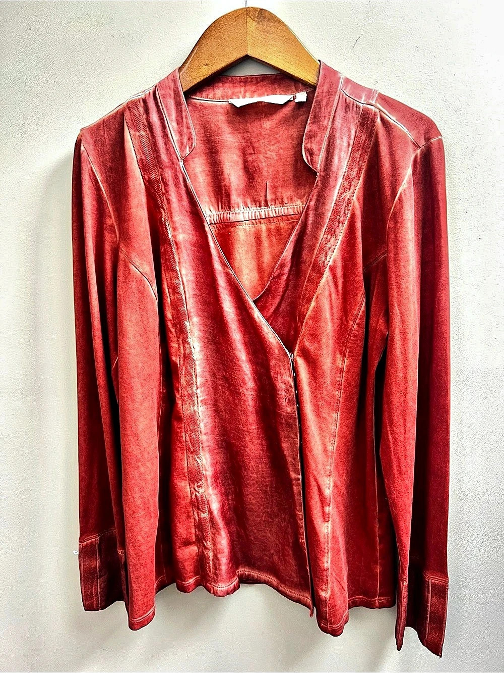Soft Surroundings Women's burnt orange Wrap Front Blouse Size Medium